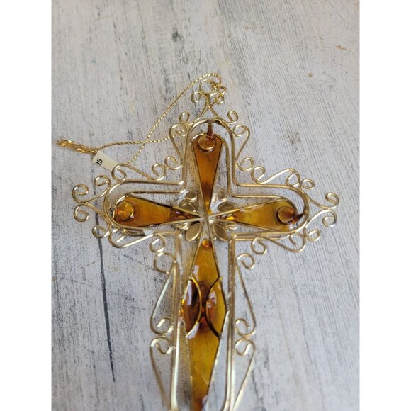 Unique mini brown tinted religious ornament Xmas - Picture 5 of 6